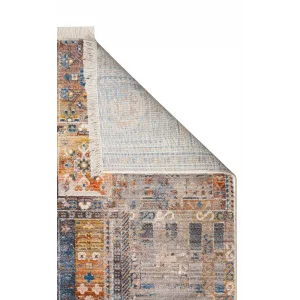 PIETRA HALI 0042 Sıcak Renk Tonlu Etnik Desenli Yumuşak Dokulu Makine Halısı