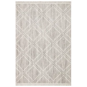 Cozy CZY 03 Grey Silver Hav Toz Vermez Modern Örgü Dokuma Makine Halısı