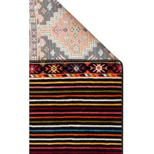 PIETRA HALI 0242 Sıcak Renk Tonlu Etnik Desenli Yumuşak Dokulu Makine Halısı