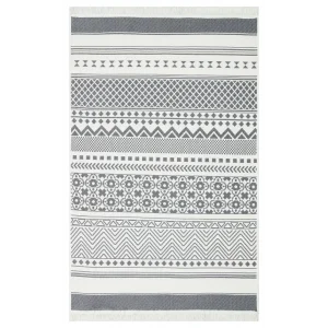 Arya Ar 07 Grey %100 Geri Dönüşümlü Pamuktan Çift Taraflı Yıkanabilir Modern Dekoratif Kilim
