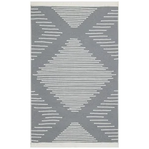 Arya Ar 15 Grey %100 Geri Dönüşümlü Pamuktan Çift Taraflı Yıkanabilir Modern Dekoratif Kilim