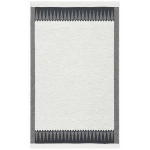 Arya Ar 22 White Black %100 Geri Dönüşümlü Pamuktan Çift Taraflı Yıkanabilir Modern Dekoratif Kilim