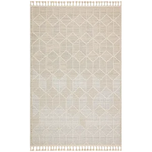 Soho Sh 03 Beige Hav Vermeyen Özel Ipler Ile Üretilen Etnik Örgü Desenlere Sahip Makine Halısı