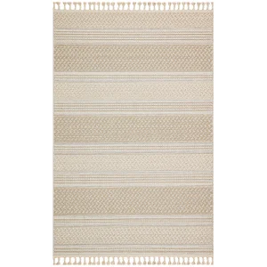 Soho Sh 05 Beige Hav Vermeyen Özel Ipler Ile Üretilen Etnik Örgü Desenlere Sahip Makine Halısı