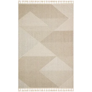 Soho Sh 08 Beige Hav Vermeyen Özel Ipler Ile Üretilen Etnik Örgü Desenlere Sahip Makine Halısı