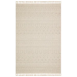 Soho Sh 14 Beige Hav Vermeyen Özel Ipler Ile Üretilen Etnik Örgü Desenlere Sahip Makine Halısı