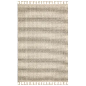 Soho Sh 17 Beige Ivory Hav Vermeyen Özel Ipler Ile Üretilen Etnik Örgü Desenlere Sahip Makine Halısı