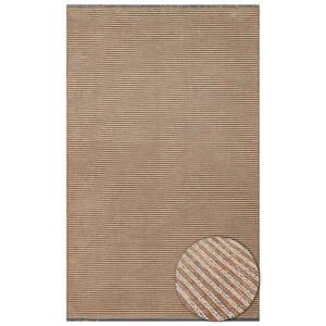 Ada Plain Beige Yüksek Alçak Dokulu Hav Toz Vermez Kolay Kullanımlı Yıkanabilir Kaymaz Kilim