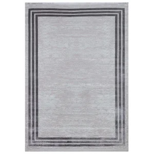 Allegro 2185 Açık Gri Dekoratif Modern Kaymaz Tabanlı Makine Halısı