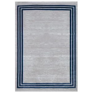 Allegro 2185 Mavi Dekoratif Modern Kaymaz Tabanlı Makine Halısı