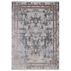 Allegro A1022 Vizon Dekoratif Modern Kaymaz Tabanlı Makine Halısı