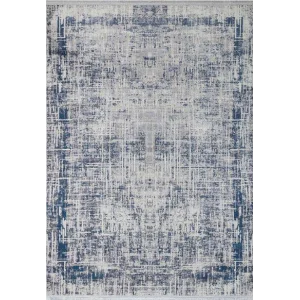 Allegro Soft 2986 Mavi Dekoratif Modern Kaymaz Tabanlı Makine Halısı