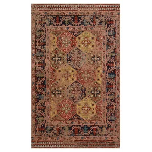 Anadolu 01 Multy Antik Desenli Yıkanabilir Kaymaz Tabanlı Etnik Kilim