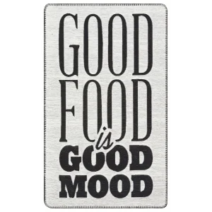 Arya Neo Arn 01 White Black Yıkanabilir Kaymaz Tabanlı Modern Pamuk Kilim