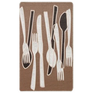 Arya Neo Arn 06 Brown White Yıkanabilir Kaymaz Tabanlı Modern Pamuk Kilim