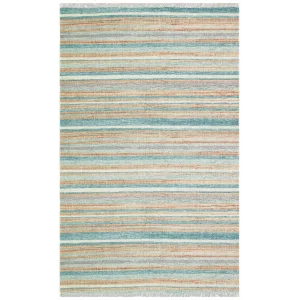 Asos As 04 Blue Jüt Hasır Görünümlü Hav Toz Vermeyen Çift Taraflı Kullanılabilen Yıkanabilir Kilim