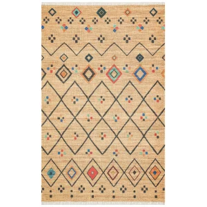 Asos As 07 Multy Jüt Hasır Görünümlü Hav Toz Vermeyen Çift Taraflı Kullanılabilen Yıkanabilir Kilim