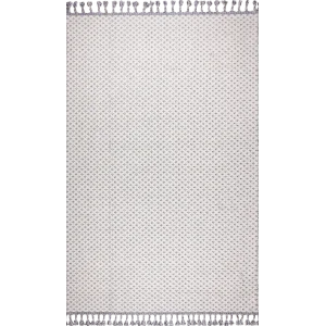 Astra 28047A Beyaz Bukle Tekniğiyle Üretilmiş Modern Makine Halısı