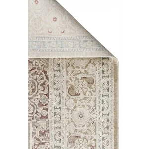 BABİL BBL 02 Beıge Yumuşak Dokulu Vintage Esintilere Sahip Over-dyed Sık Dokuma Salon Halısı