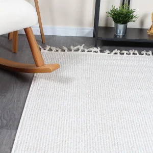 Boho BH-4 Bej Krem Bukle Dokuma Modern Makine Halısı