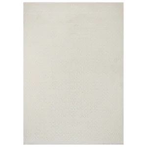 Diva 5006 Beyaz Dekoratif Modern Kaymaz Tabanlı Makine Halısı