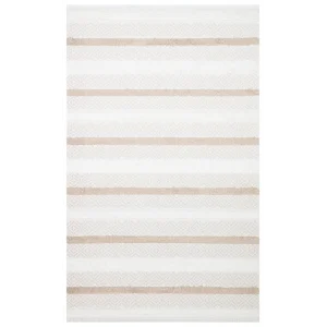 Dublin DBL 02 Cream Beıge Yıkanabilir Örgü Dokulu Naturel Pamuk Halı