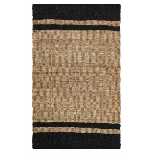 Echo Ech 07 Natural Black Flatweave El Dokuma Naturel Jüt Hasır Halı