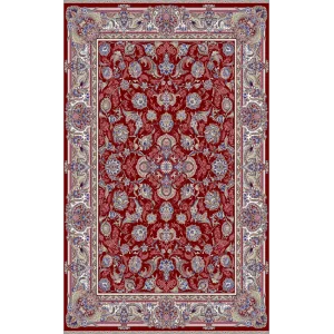 Isfahan 01 Red Klasik Desenli Yüksek Kalite Sık Dokuma Makine Halısı