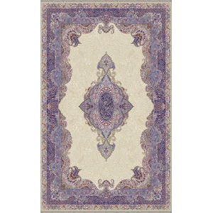 Isfahan 02 Cream  Klasik Desenli Yüksek Kalite Sık Dokuma Makine Halısı