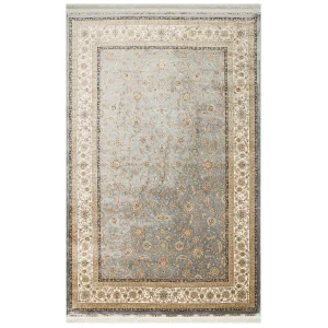 Isfahan 03 Grey Cream Klasik Desenli Yüksek Kalite Sık Dokuma Makine Halısı