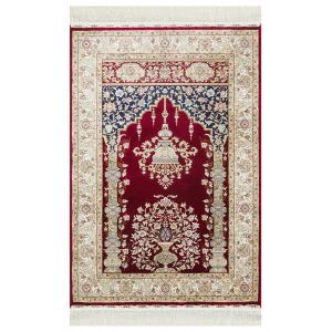 Isfahan Scd 01 Red Klasik Desenli Yüksek Kalite Sık Dokuma Seccade