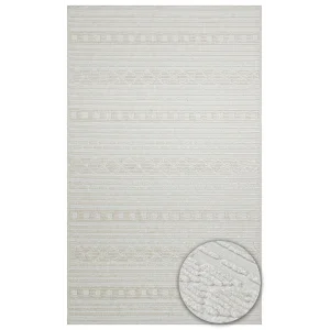 Jakarta JKR 02 Cream Yüksek Alçak Dokulu Hav Toz Vermez Modern Makine Halısı