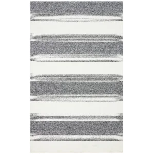 Nevada NVD 02 White Black Moroccon Tuşeli Hav Toz Vermez Kaymaz Tabanlı İnce Dokuma Modern Halı