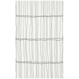 Nevada NVD 05 White Black Moroccon Tuşeli Hav Toz Vermez Kaymaz Tabanlı İnce Dokuma Modern Halı