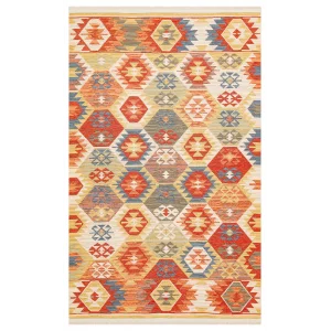 NOMAD KILIM 0001 Yıkanabilir, Çift Taraflı Kullanıma Uygun Yumuşak Tuşeli Otantik Kilim