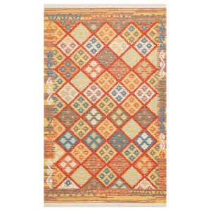 NOMAD KILIM 0024 Yıkanabilir, Çift Taraflı Kullanıma Uygun Yumuşak Tuşeli Otantik Kilim