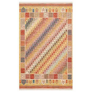 NOMAD KILIM 0054 Yıkanabilir, Çift Taraflı Kullanıma Uygun Yumuşak Tuşeli Otantik Kilim