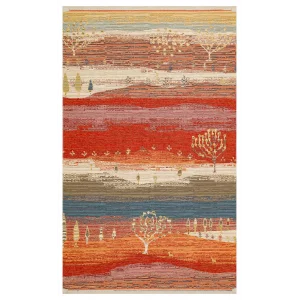 NOMAD KILIM 0060 Yıkanabilir, Çift Taraflı Kullanıma Uygun Yumuşak Tuşeli Otantik Kilim