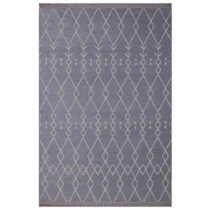 Otantik 3003 Gri Dekoratif Modern Kaymaz Tabanlı Makinede Yıkanabilir Halı Kilim