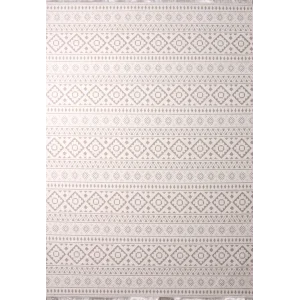 Otantik-FX 5953-21 Krem Dekoratif Modern Kaymaz Tabanlı Makinede Yıkanabilir Halı Kilim