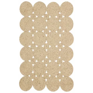 Patna PTN 01 Natural Jüt Hasır Görünümlü Hav Toz Vermez Dekoratif Örgü Halı