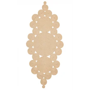 Patna PTN 05 Natural Jüt Hasır Görünümlü Hav Toz Vermez Dekoratif Örgü Halı