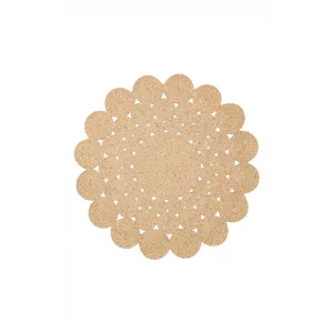 Patna PTN 07 Natural Jüt Hasır Görünümlü Hav Toz Vermez Dekoratif Örgü Halı