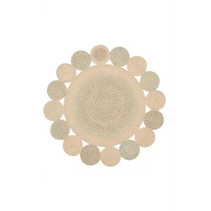 Patna PTN 17 Marine Yuvarlak Jüt Hasır Görünümlü Hav Toz Vermez Dekoratif Örgü Halı