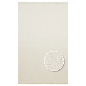 Riva Rv 01 Cream Makinede Yıkanabilir Kaymaz Tabanlı Pamuk Kilim