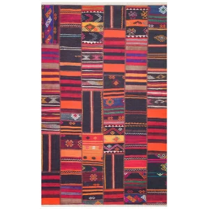 Ruby RB 14 Black Terra Yıkanabilir Kolay Kullanımlı Modern ve Geleneksel Desenlere Sahip Renkli Kilim