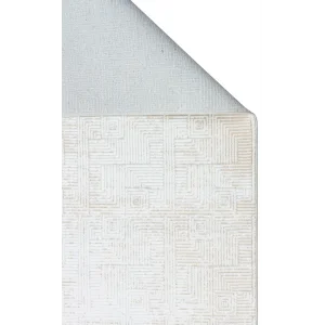 SATEEN HALI 0855 Yıkanabilir Kaymaz Tabanlı Hav Vermez Sık Dokuma Modern Halı