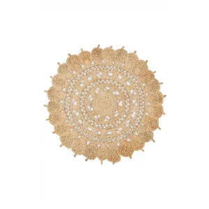 Solo Jüt 108 Natural XW Yuvarlak El Dokuma Flatweave Naturel Jüt Hasır Halı