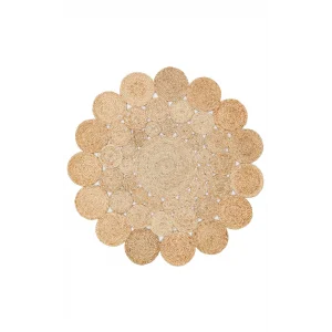 Solo Jüt 111 Natural XW Yuvarlak El Dokuma Flatweave Naturel Jüt Hasır Halı