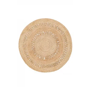 Solo Jüt 112 Natural XW Yuvarlak El Dokuma Flatweave Naturel Jüt Hasır Halı
